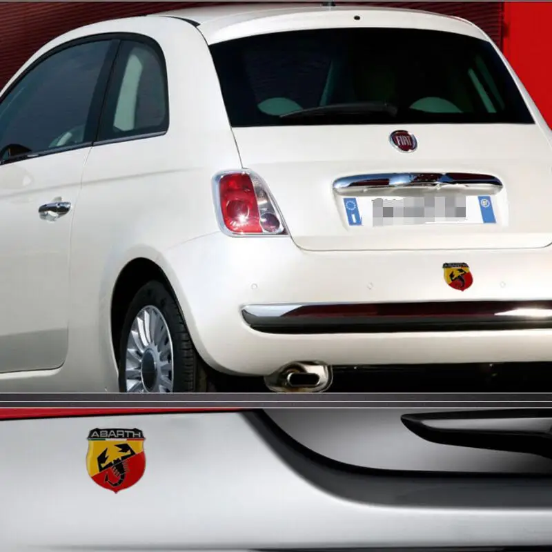 3D Italy metal sticker Abarth badge Emblem Scorpion Adhesive For Fiat Viaggio Punto 124 125 500 Car Styling | Автомобили и