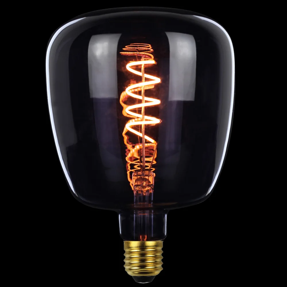 TIANFAN Edison ЛАМПЫ старинная лампочка Q140 фиолетовая Светодиодная лампа спиральная нить 4 Вт 220/240 в E27 декоративная лампа накаливания