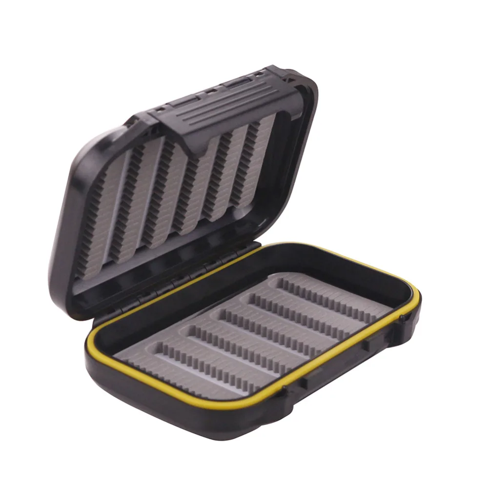 Fly Fishing Box Black Easy Grip пенопластовая и щелевая пенная пластиковая коробка для мух 13 6*8