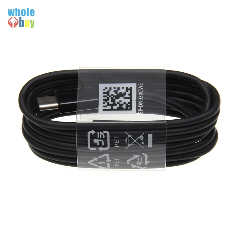 Круглый кабель для передачи данных 50 шт./лот 1 2 м белый черный USB Type-C синхронизации