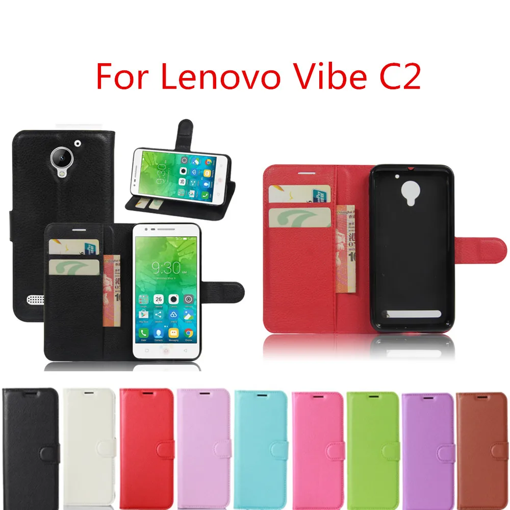 Горячая продажа для lenovo Vibe C2 Чехол кошелек стильный кожаный мобильный защитный