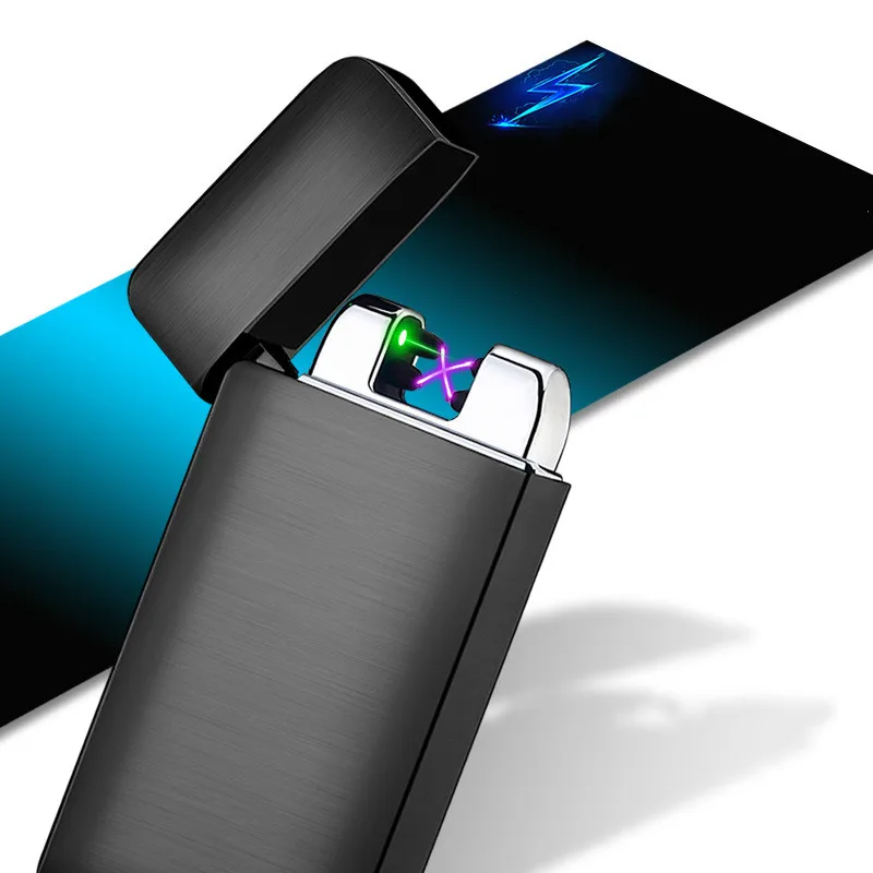 USB двойная дуговая Зажигалка плазменный импульсный лазерный индукционный