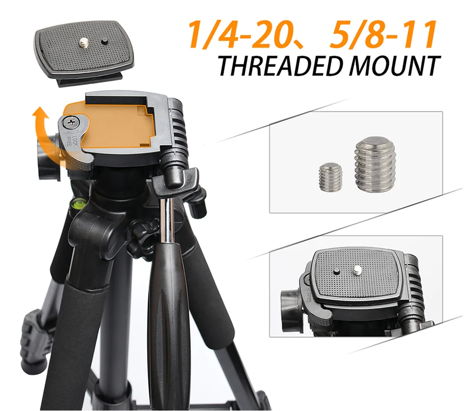 XEAST Multi-function Travel Camera Tripod 56"/143cm Adjustable Laser Level with 3-Way Swivel Pan Head Bubble | Инструменты