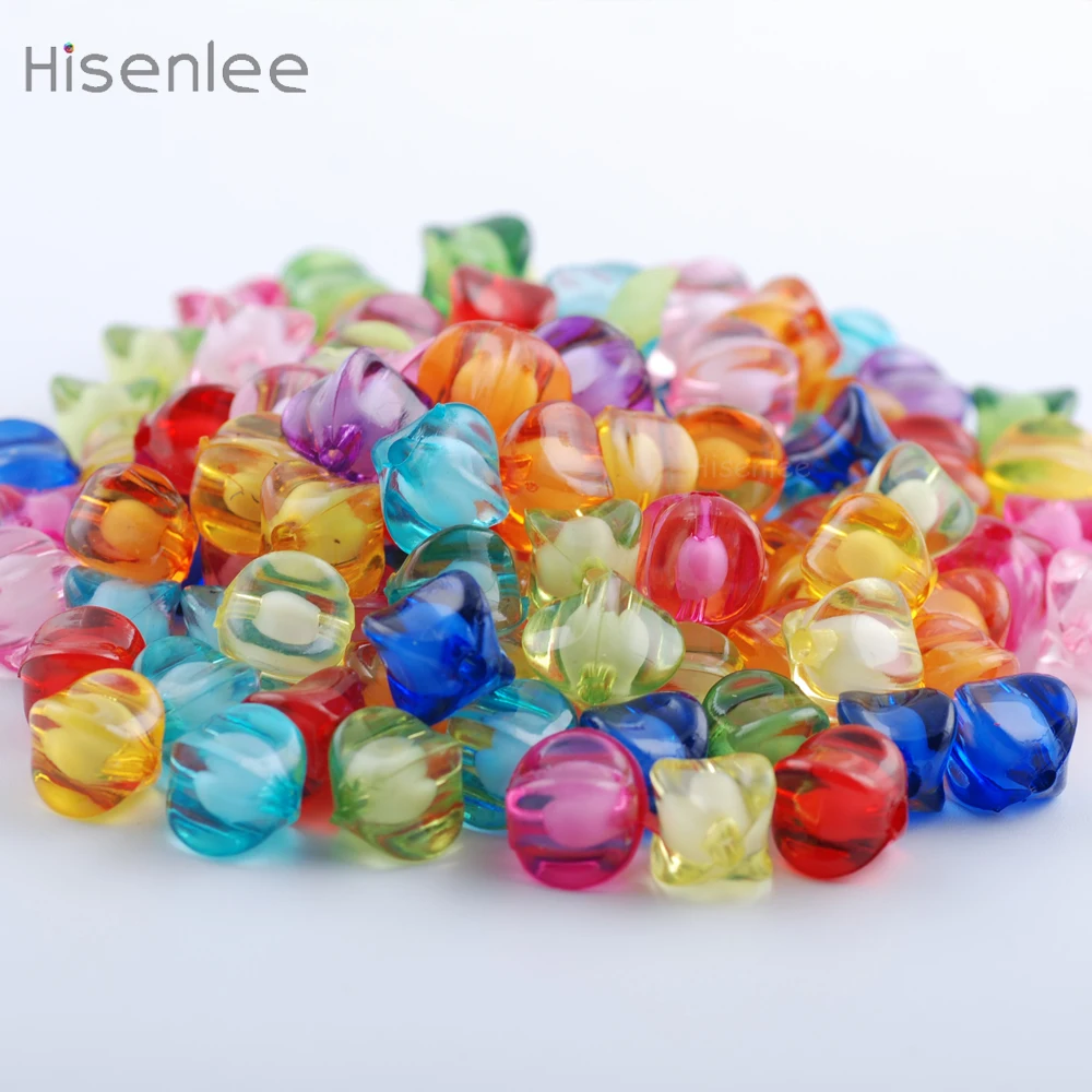 Hisenlee новые детские бусины DIY акриловые изысканные граненые Квадратные с четырьмя