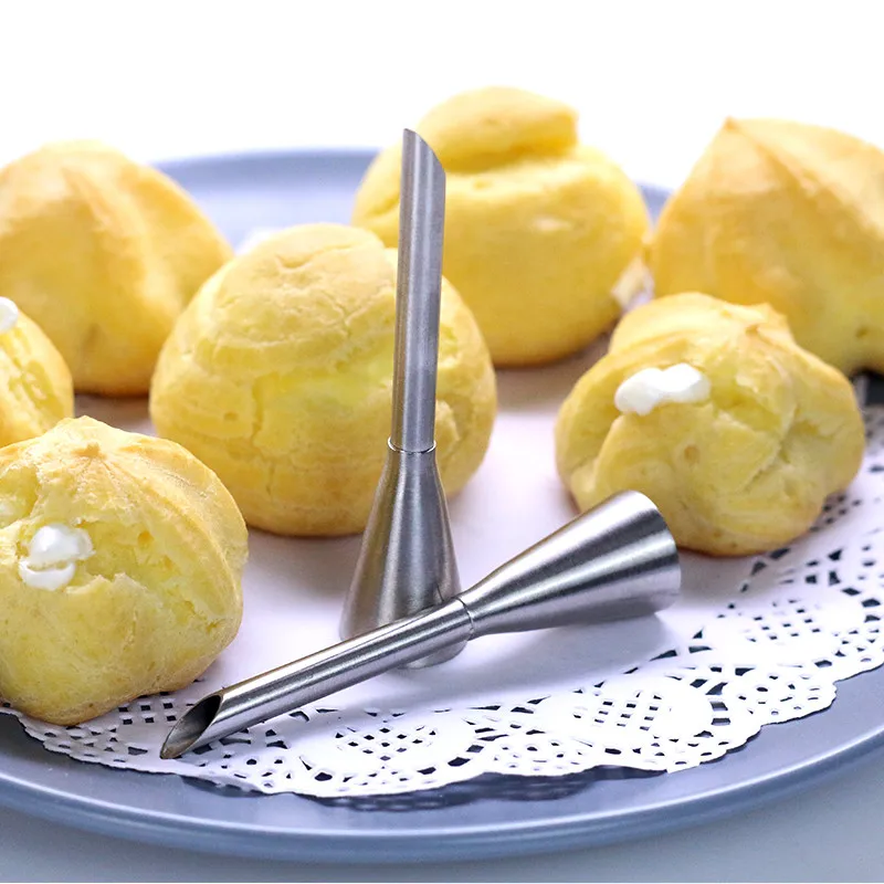 Cake Piping Nozzles Stainless Steel Cream Puffs Decorating Squeeze Flower Mouth Fancy Pastry Baking Tools Uroomee | Дом и сад