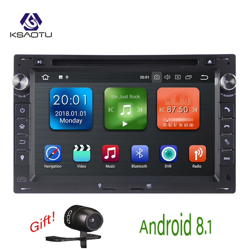 KSAOTU 7 &quotDAB + 4G Android 8 1 автомобильный DVD плеер SD GPS для VW Golf Passat Polo сидение Bora Peugeot