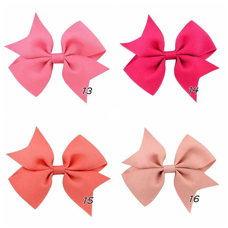 Фото MengNa 4 "Девочки сплошная корсажная лента Pinwheel заколки для волос с хвостом MengNa 4 "Девочки сплошная корсажная лента Pinwheel заколки для волос с хвостом