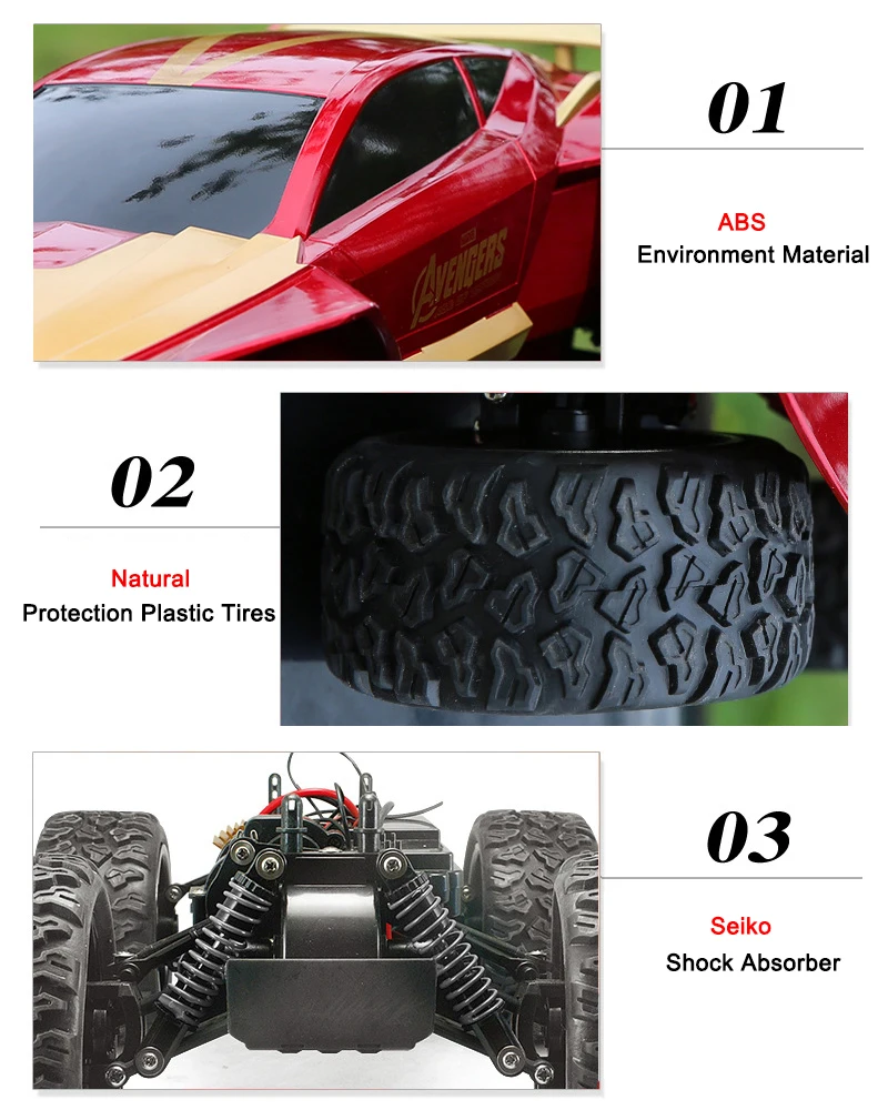 Железный человек машина из сплава RC 4WD 2 7 Ghz 1/18 высокоскоростной внедорожник