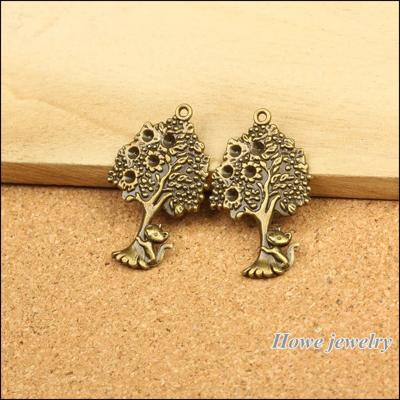 

42cs pendant tree Antique bronze Pendant European Style jewelry findings A035