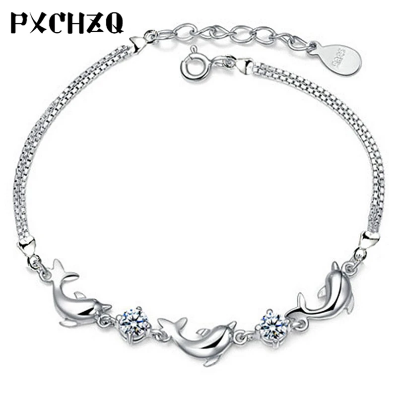 PXCHZQ серебро 925 пробы новое ювелирное изделие женский Маленький дельфин животное