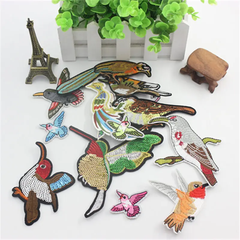 1 шт. искусственная птица одежда вышитые металлические значки для одежды|stickers for