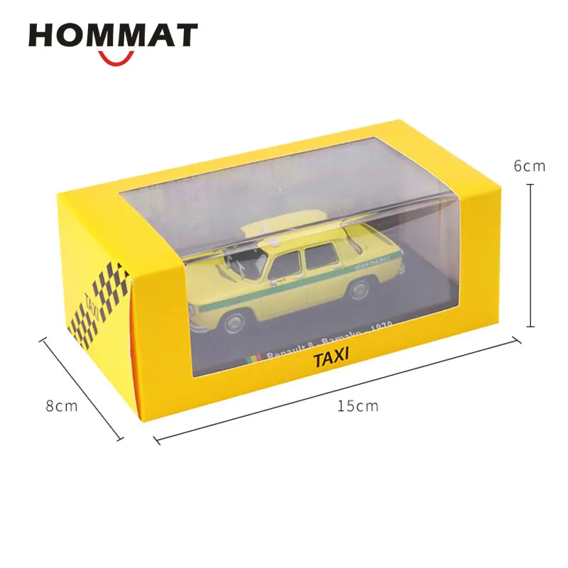 Моделирование HOMMAT 1:43 Винтаж Renault 8 1970 Бамако такси литая модель игрушечного
