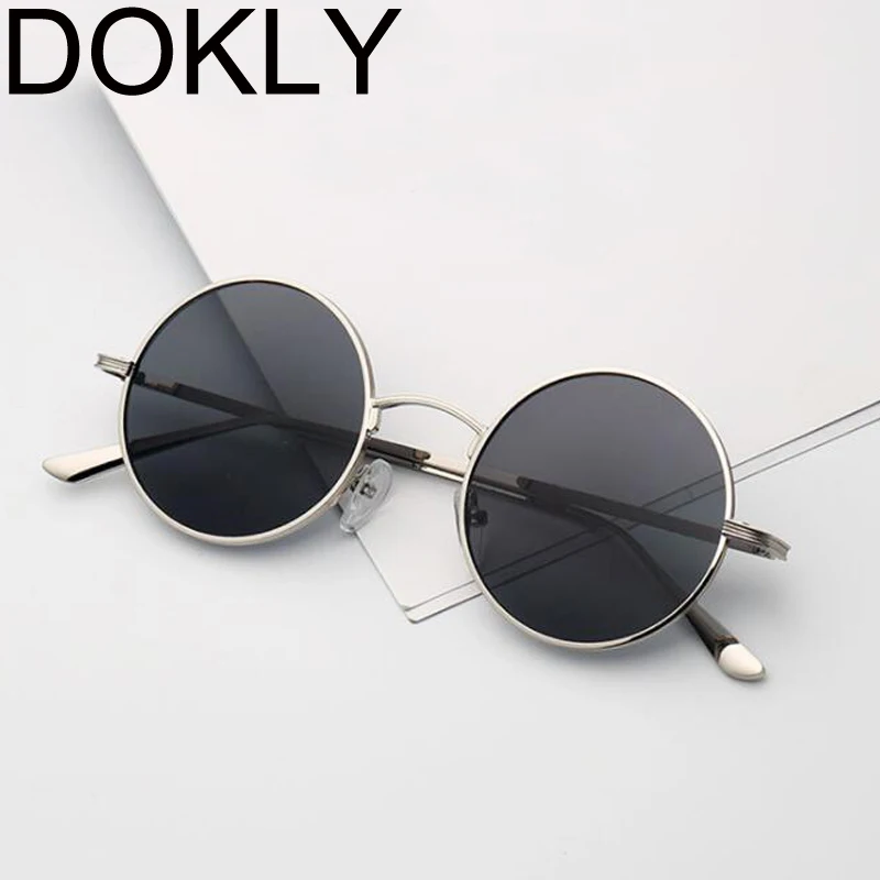 A1 DOKLY новые модные желтые круглые солнцезащитные очки настоящие UV400 женские солнцезащитные очки Винтажные Солнцезащитные очки круглые солнцезащитные очки желтые линзы - Цвет линз: A1