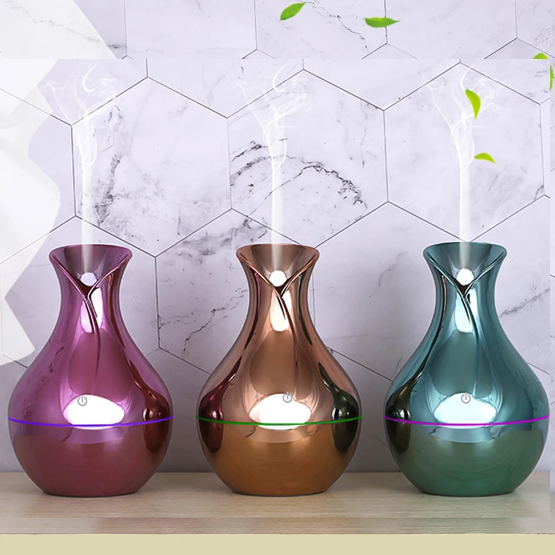 

130ML USB Aroma Diffuser Mini Wood grain Air Humidifier Ultrasonic Atomizer Aromatherapy Essential Oil Diffuser 7 Color Led Ligh