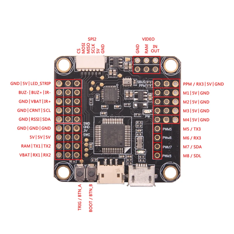 Таро INAV F3 Deluxe управление полетом компас Баро OSD M8N комплект GPS Встроенный барометр