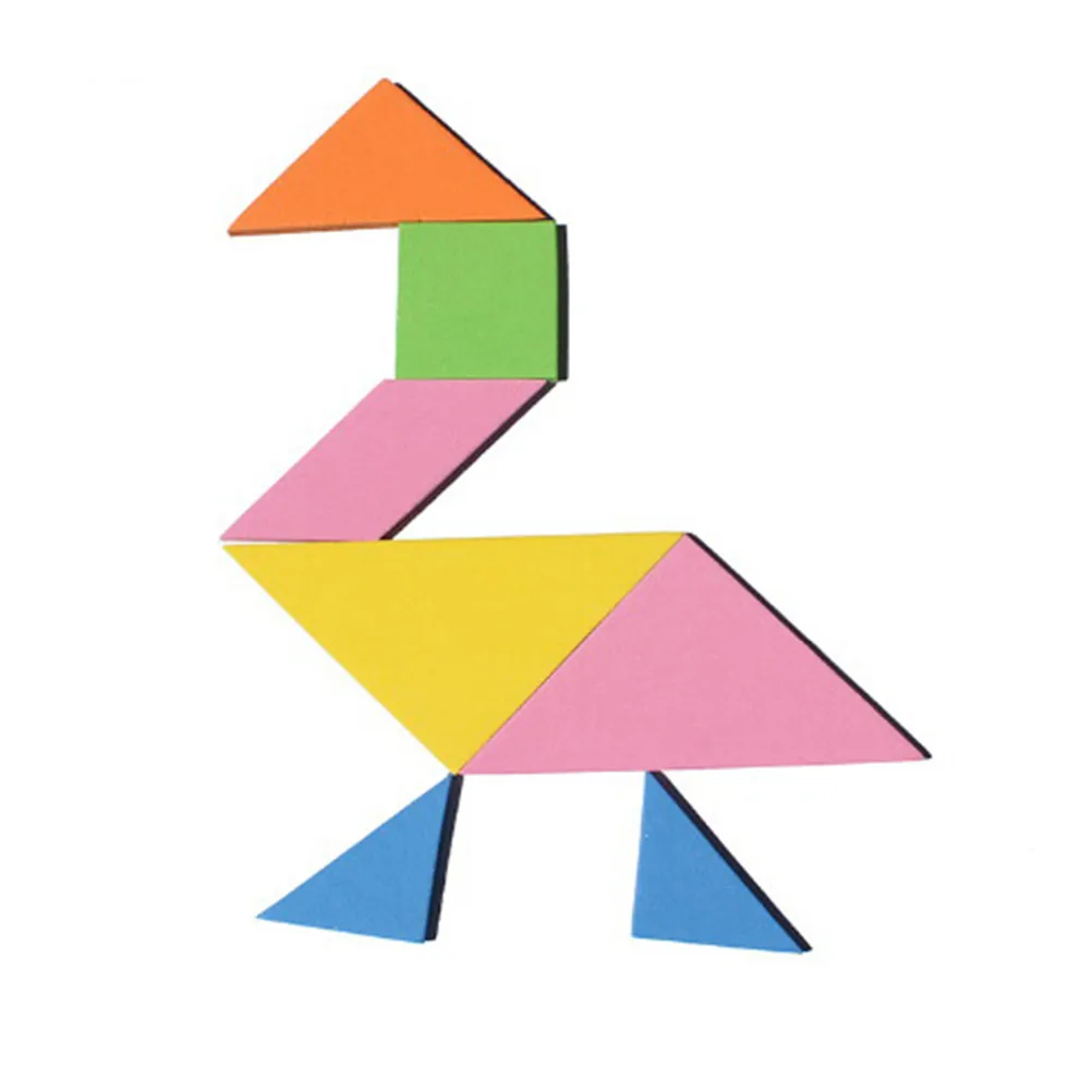 1 Набор радужных цветов EVA Tangram детская головоломка из пенопласта развивающие