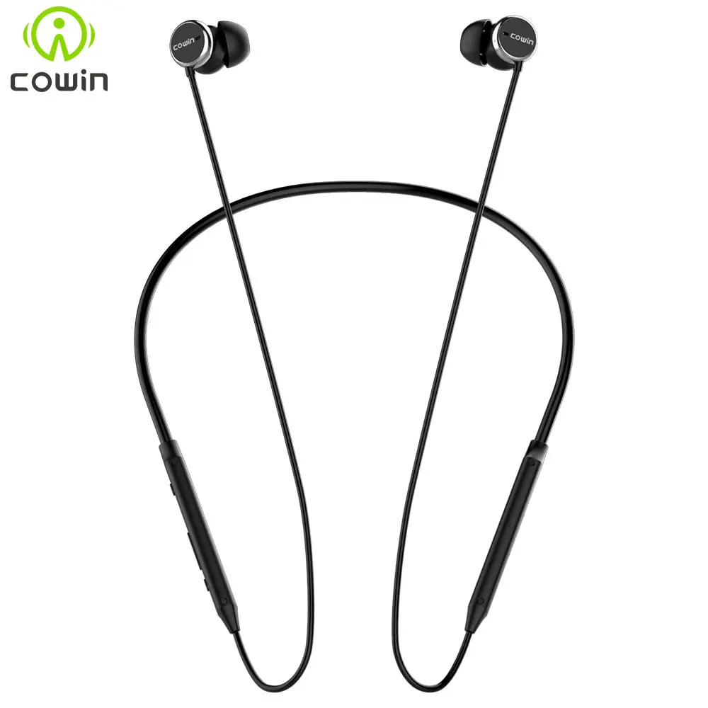 Black Cowin HE5A, активные наушники с шумоподавлением, bluetooth, Спортивные Беспроводные наушники, музыка, bluetooth гарнитура для телефона, громкая связь - Цвет: Black