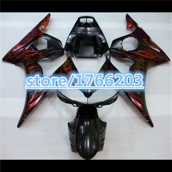 

Red flame black Body For YZFR6 03-05 Red flames YZF-R6 R6 P937 YZF600 YZF R6 03 04 05 2003 2004 2005 Fairing Kit