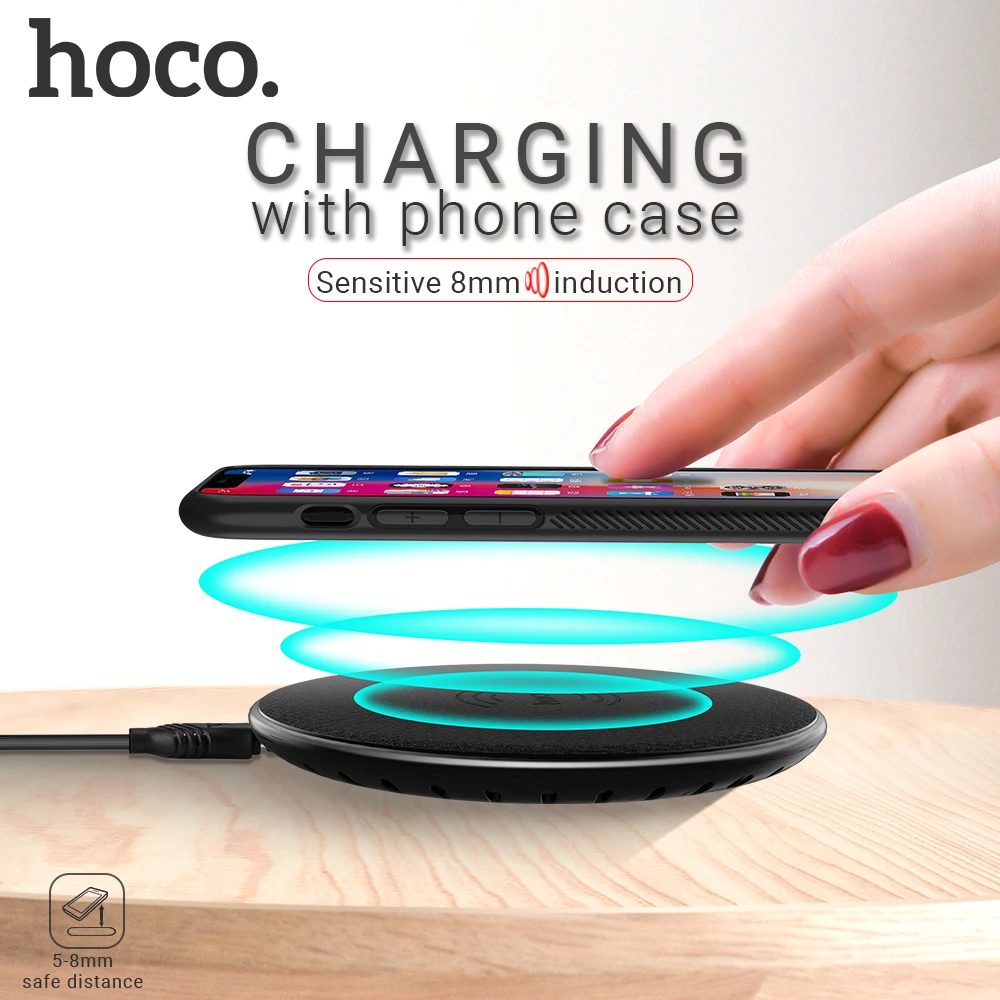 hoco беспроводное зарядное устройство 5W выход беспроводная зарядка для iPhone Samsung