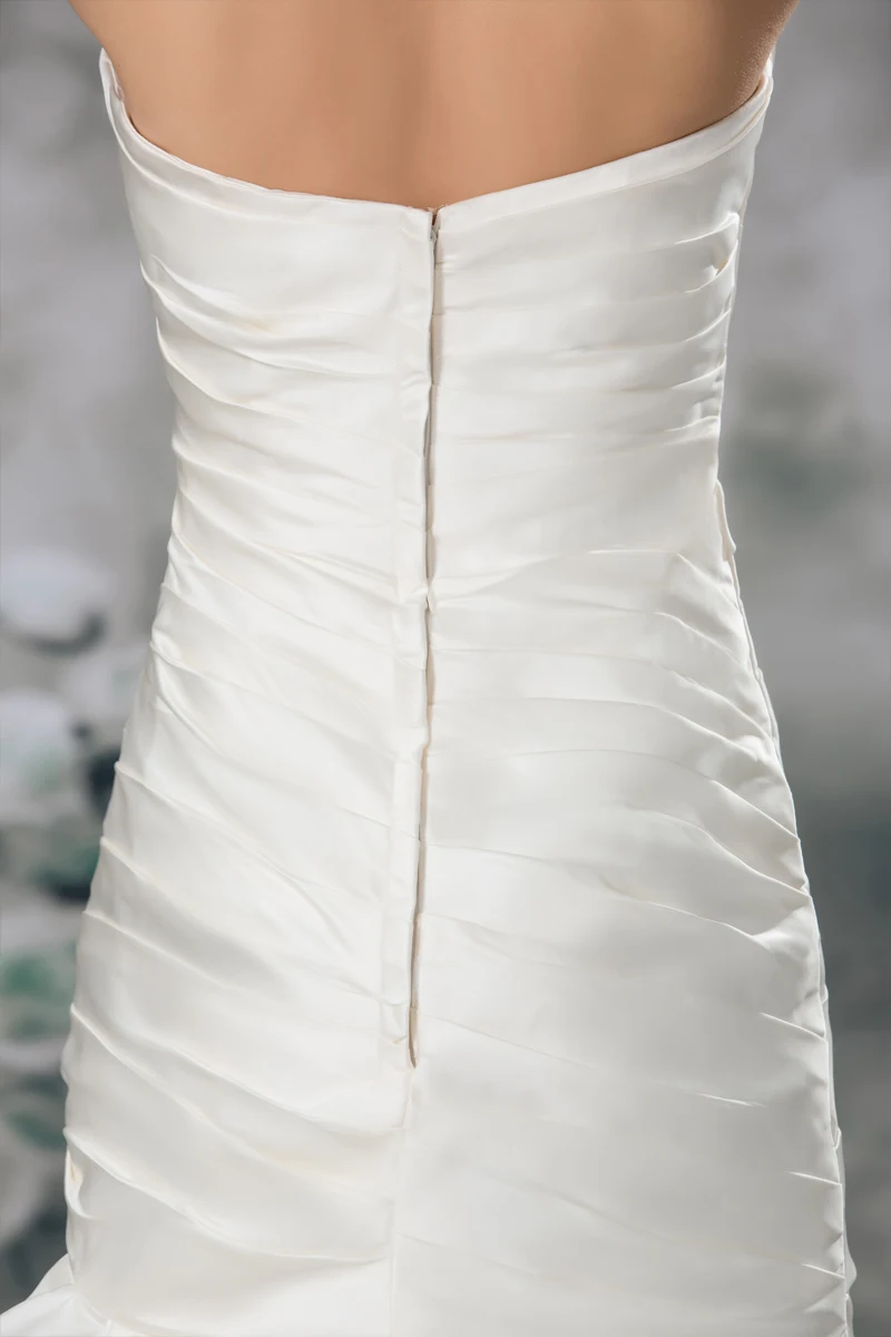 

Backless Wedding Dresses Mermaid Strapless Chapel Train Bow Cheap Boho Wedding Gown Bridal Dresses Vestido De Noiva