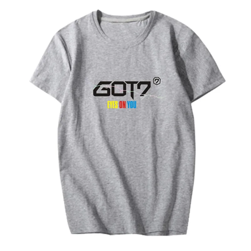 KPOP Корейская мода GOT7 новый альбом глаза на вас хлопковая футболка футболки PT720 |