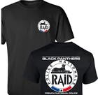 Raid французской национальной полиции Мужская футболка антитеррористическое блок огнж Специальные модные черные футболки Передняя и задняя печать