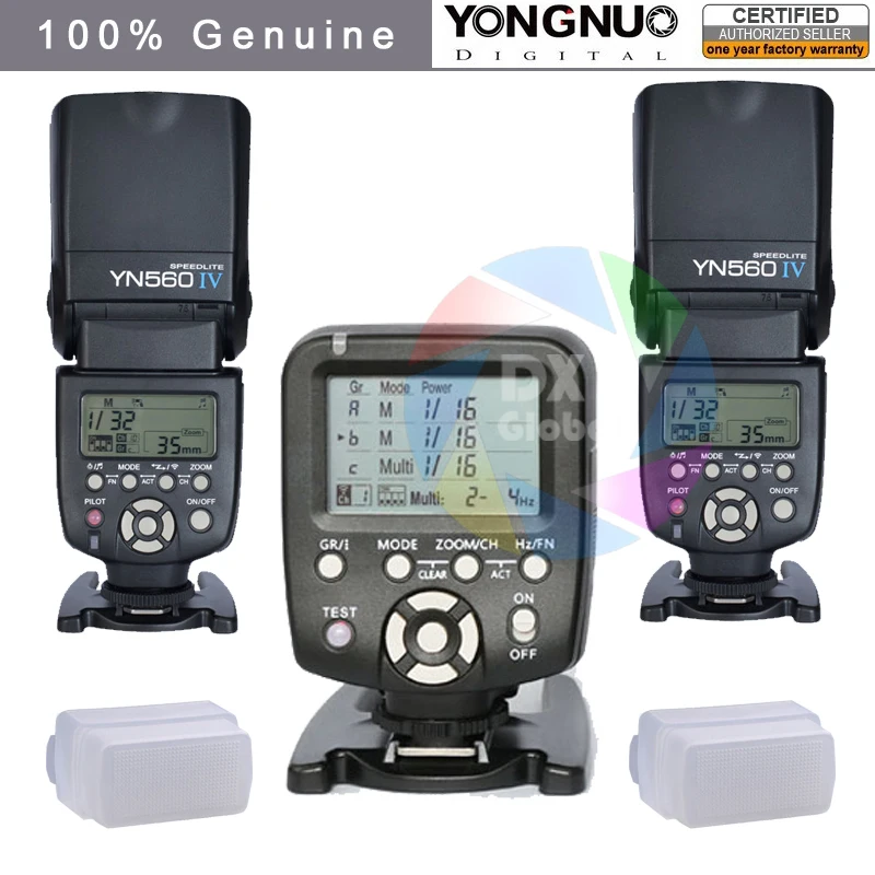 

2 шт., Беспроводная вспышка YONGNUO для Canon 5D Mark III 6D 7D 70D