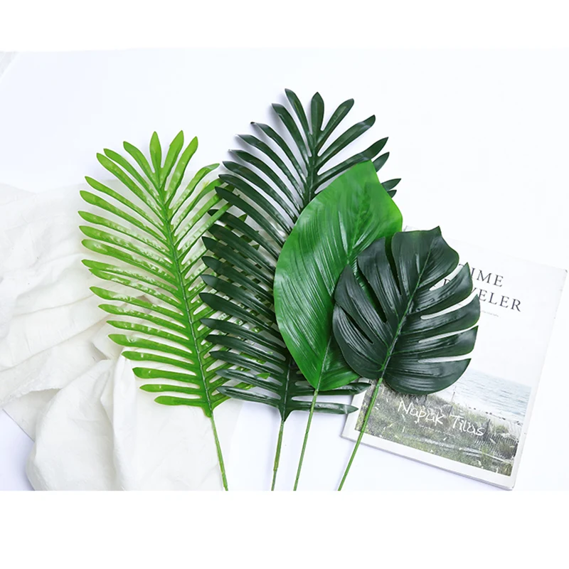 10 шт. тропические листья пальмы Monstera искусственные растения для дома украшения