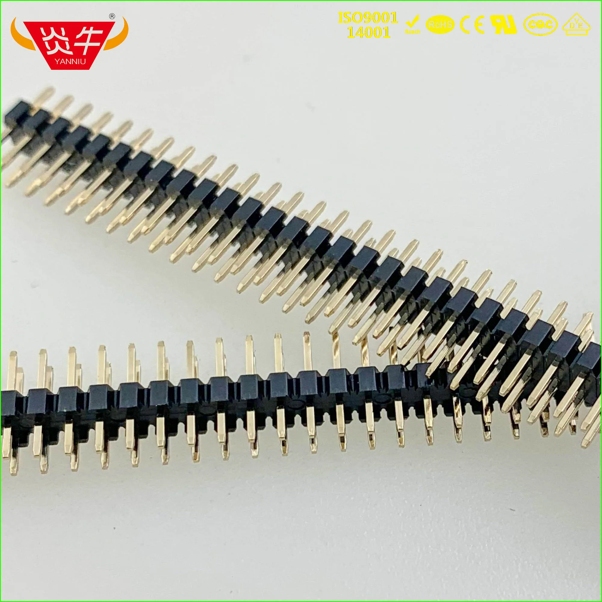 1 27 мм Шаг 2X50P 100PIN штекер полосы разъем двухрядный прямой штыревой выдерживает