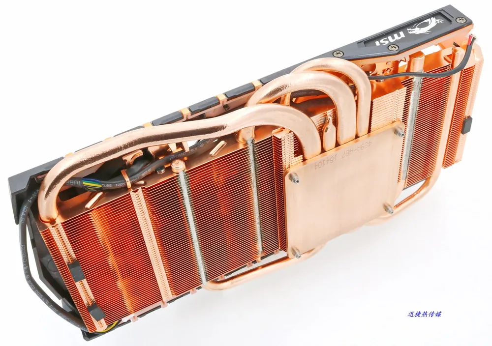 Кулер для видеокарты MSI GTX980Ti 6G золотистый с радиатором | Вентиляторное охлаждение