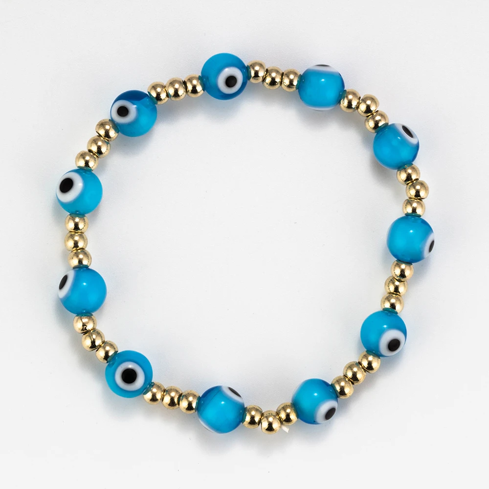 MEIBEADS 1 шт. модный 6/8 мм браслет от сглаза красочные бусины из смолы