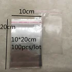 Прозрачные полиэтиленовые пакеты, 10 х20 см, 100 шт.