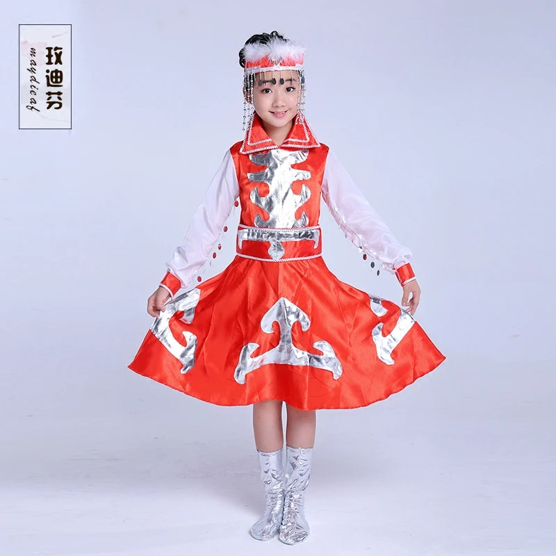 Новинка 2020 костюмы в этническом монгольском стиле детские танцевальные для