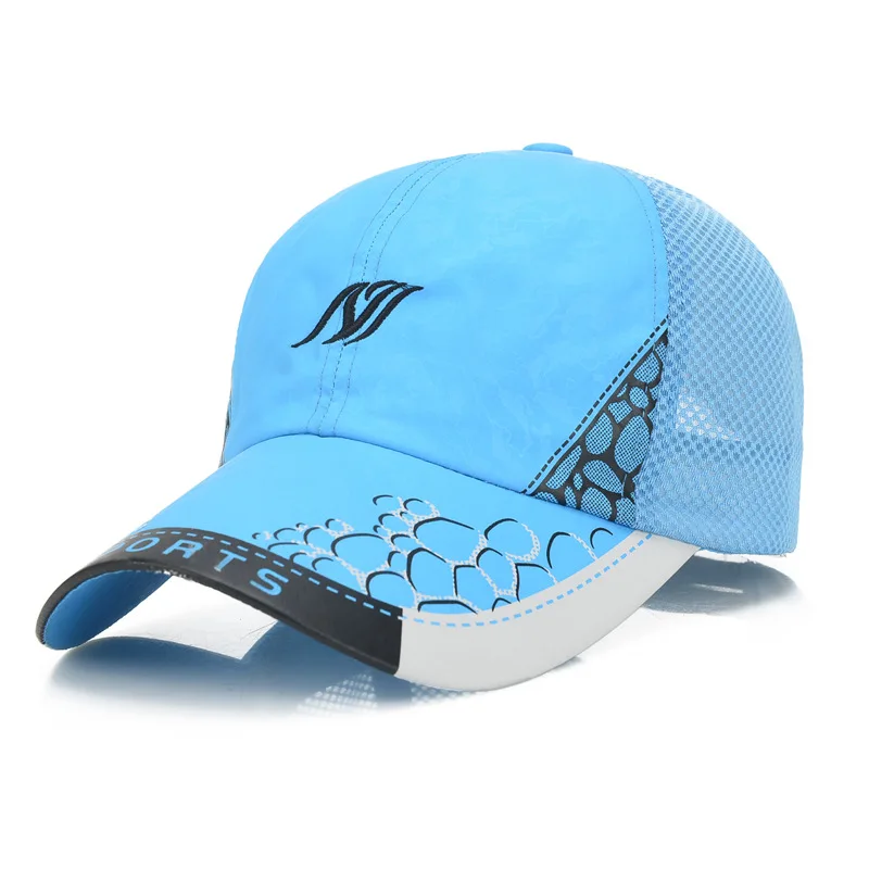 S BLUE Бренд UNIKVOW унисекс спортивные бейсболки мотоциклетные cap Свет шляпа быстросохнущие для мужчин и женщин Повседневная летняя обувь hat откр - Цвет: S BLUE