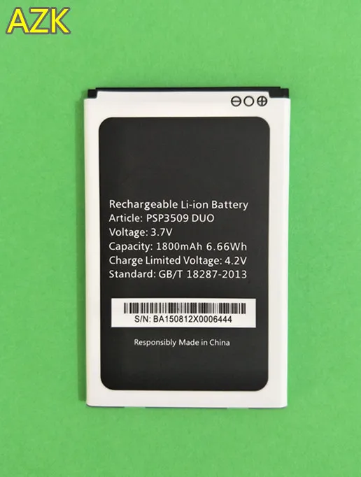 Аккумулятор AZK 3 7 V 1800mAh PSP 3509 DUO для Prestigio Wize D3 E3 K3 |