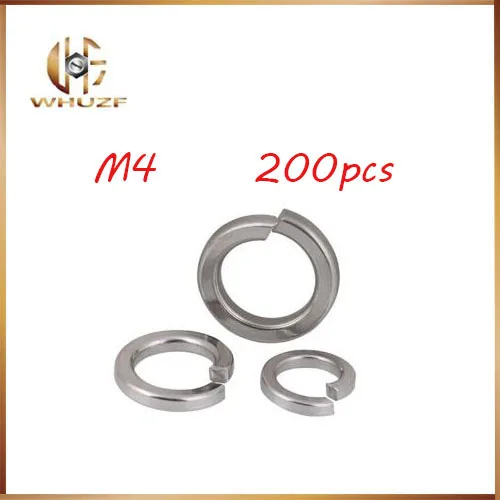 200 шт. DIN127 M4 A2 пружинная шайба из нержавеющей стали|lock washer|stainless steel washers m4stainless washer |