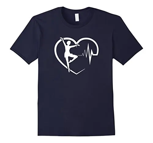 

Ballet Dancing Heartbeat T-Shirt Cotton Cool Design Tee Shirts New Fashion T Shirt Graphic Letter O Neck Short Sleeve