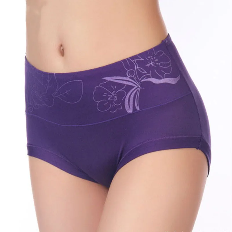 Женское нижнее белье бесшовные шелковые трусы с высокой талией | Женская одежда