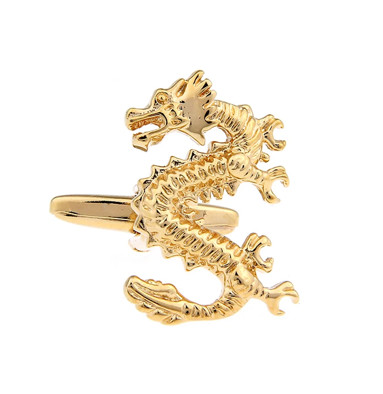 Запонки iGame с животными для мужчин запонки из меди золотым Драконом по заводской