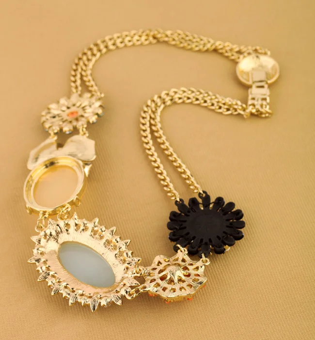 Массивные ювелирные изделия для женщин модное платье ожерелье-чокер цветок