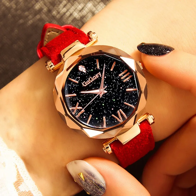 Balight Ladies Roman Scale Belt Star Diamond Watch Fashion PU Strap Mechanical | Наручные часы