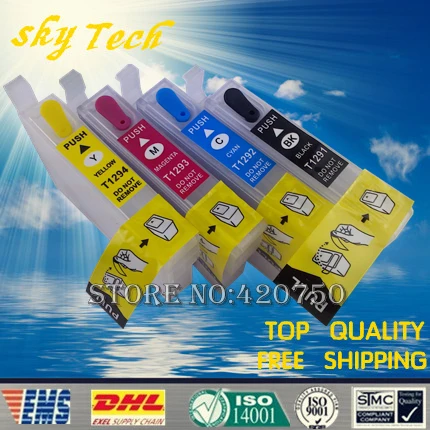 Empty Refillable Cartridges For T1291- T1294 suit for SX230 SX235W SX420W B42WD BX305F BX305FW WF-7015 etc With ARC Chips | Компьютеры и