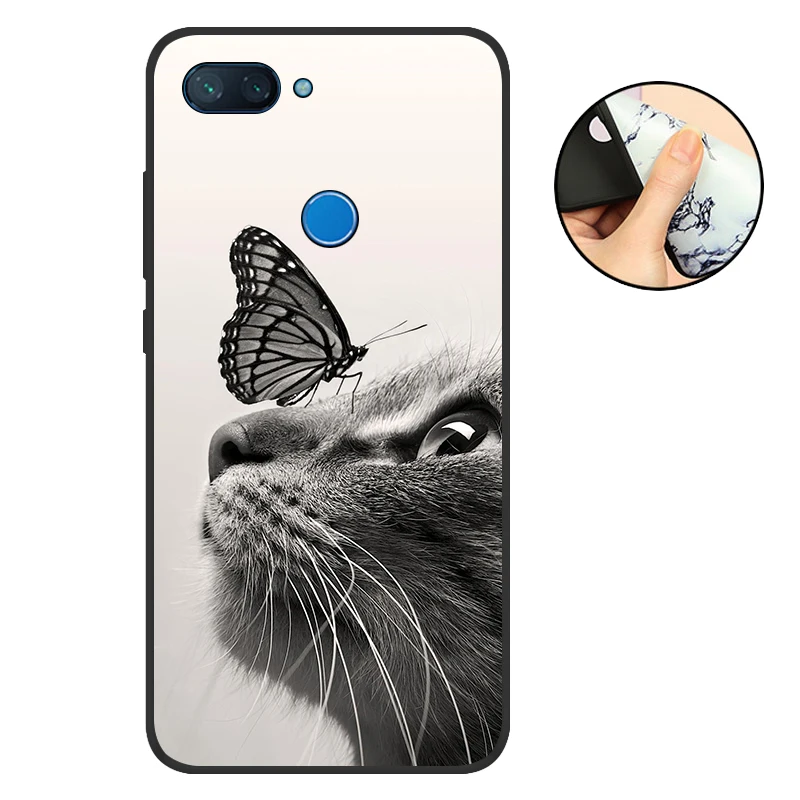 Capa Xiaomi Mi 8 Lite Case Black Matte Soft TPU Funda Silicone Phone Back Protective Coque Cover | Мобильные телефоны и