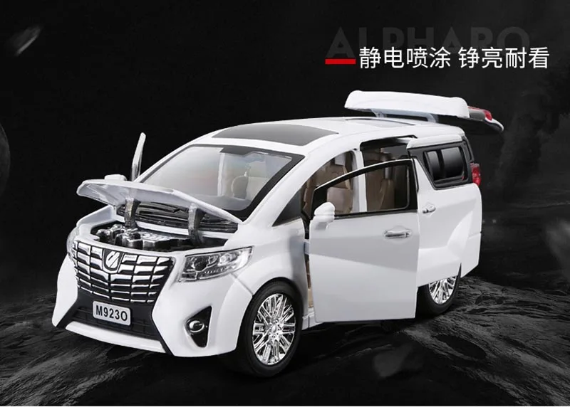 1:24, Роскошный Металлический Игрушечный Автомобиль Alphard, литые под давлением, модель автомобиля, игрушки для детей и взрослых, коллекция