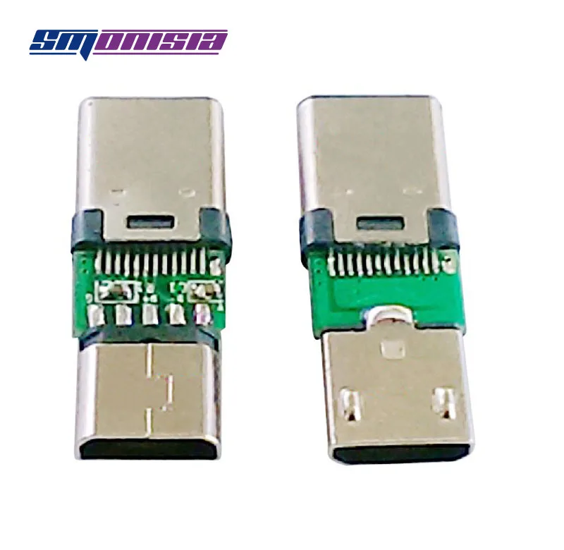 100 шт. двусторонний разъем 3 1 USB штекер type-c адаптер Разъем для Micro с печатной платой