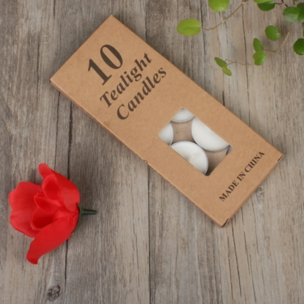 10PCS Flameless Paraffin Wax Tea Candle Pillar Decoration for Home Parties Wedding Valentine's Day Bar KTV Candles | Дом и сад