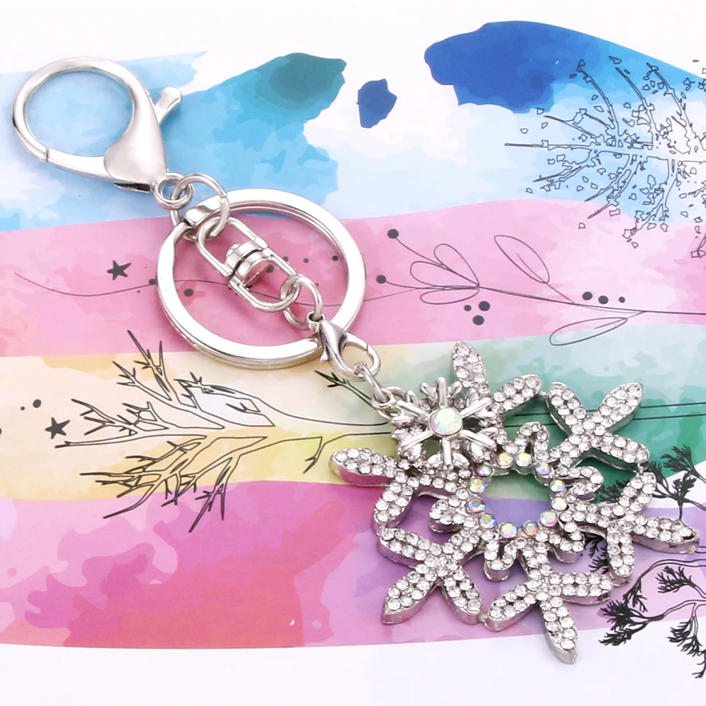 Высокого качества Циркон снежинка брелок Шарм с украшением в виде кристаллов