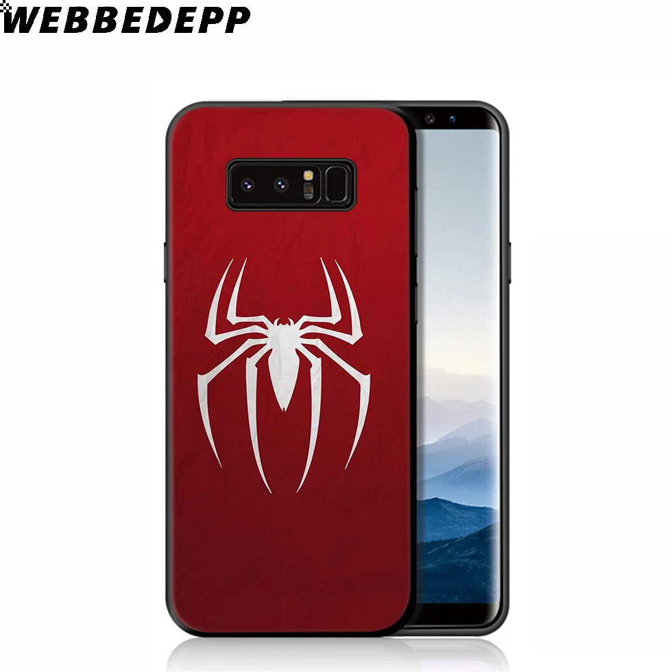 Мягкий чехол с логотипом WEBBEDEPP Mavel Spiderman для samsung Galaxy S10 S10e S9 S8 Plus S7 S6 Edge S9 Plus и J6 Note 10 Plus 9 8 - Цвет: 8