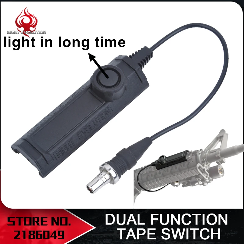 

Night Evolution Remote Light Tail Dual Switch Softair Accessory Switch for Airsoft Light M300 M600 M951 M952 M600C NE07010-BK