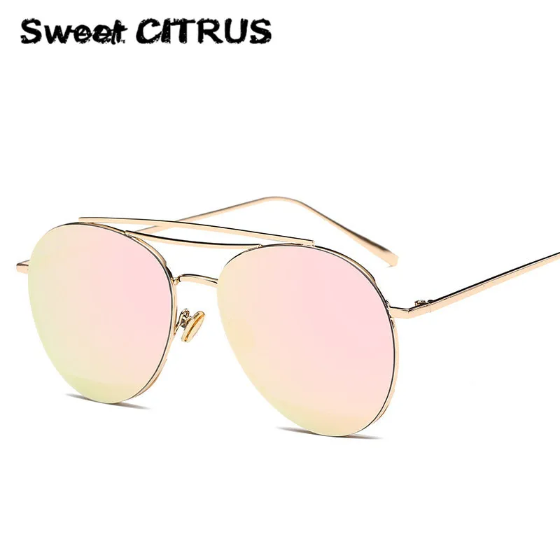 Сладкий цитрусовый 2017 новые популярные солнцезащитные очки женские Брендовая